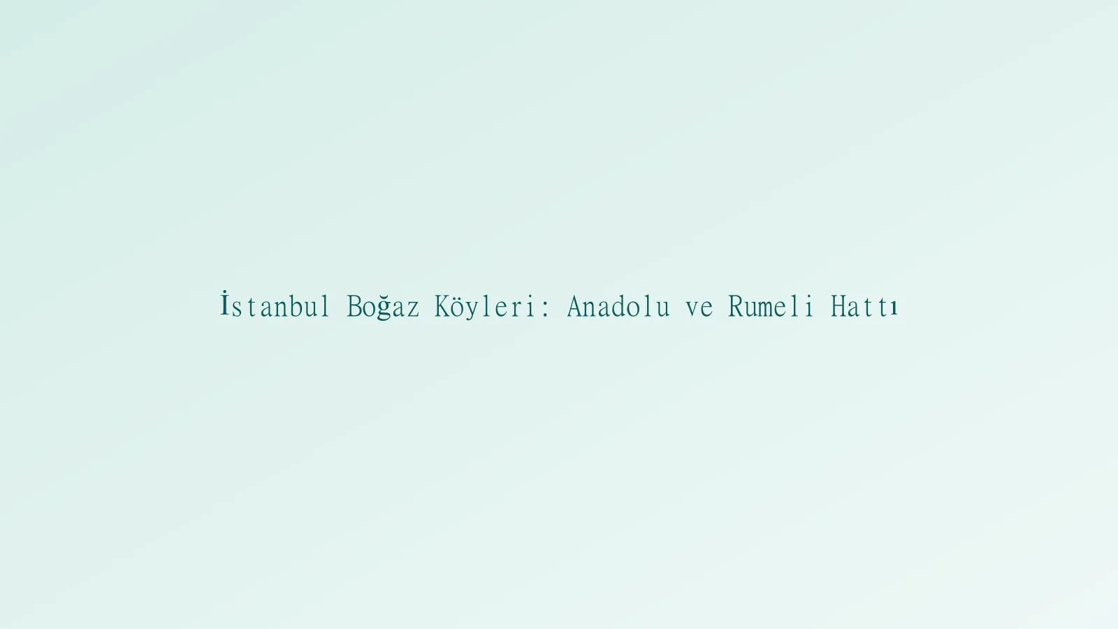 İstanbul Boğaz Köyleri gezi manzarası